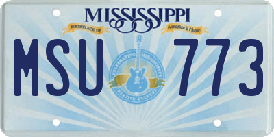 MS license plate MSU773