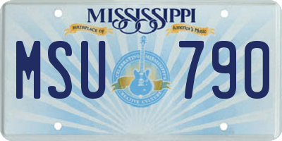 MS license plate MSU790