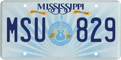 MS license plate MSU829