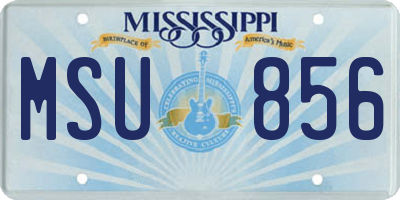 MS license plate MSU856