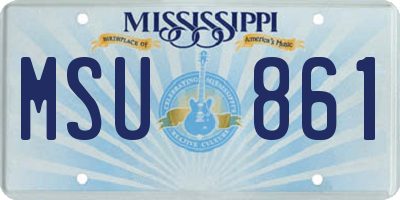 MS license plate MSU861