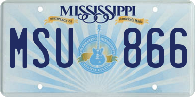 MS license plate MSU866
