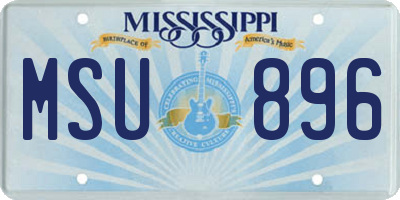 MS license plate MSU896
