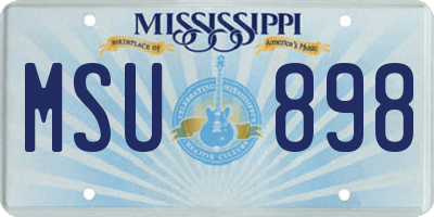 MS license plate MSU898