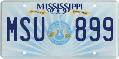 MS license plate MSU899