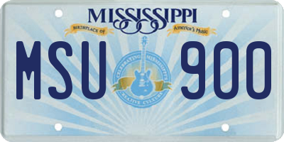 MS license plate MSU900
