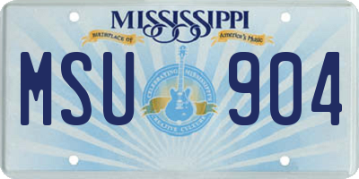 MS license plate MSU904