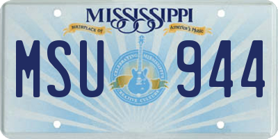 MS license plate MSU944