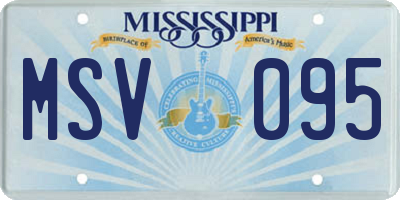 MS license plate MSV095