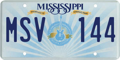 MS license plate MSV144