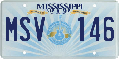 MS license plate MSV146