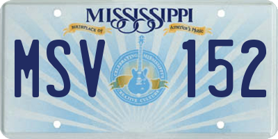 MS license plate MSV152