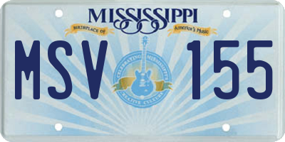 MS license plate MSV155