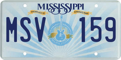 MS license plate MSV159