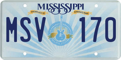 MS license plate MSV170