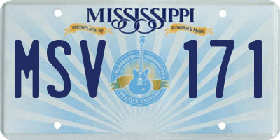 MS license plate MSV171