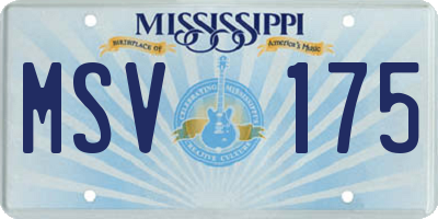 MS license plate MSV175