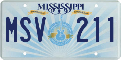 MS license plate MSV211
