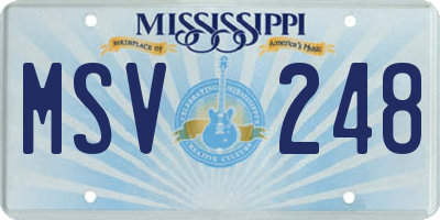 MS license plate MSV248