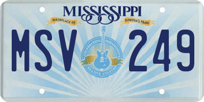MS license plate MSV249