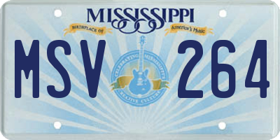 MS license plate MSV264
