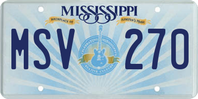 MS license plate MSV270