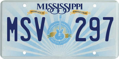 MS license plate MSV297