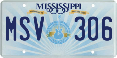MS license plate MSV306