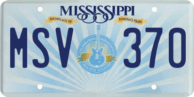 MS license plate MSV370