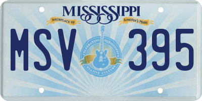 MS license plate MSV395