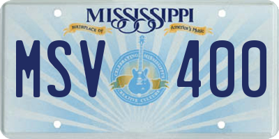 MS license plate MSV400