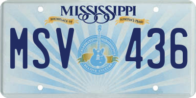 MS license plate MSV436