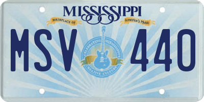MS license plate MSV440