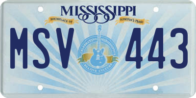 MS license plate MSV443