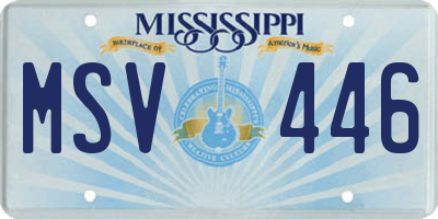 MS license plate MSV446