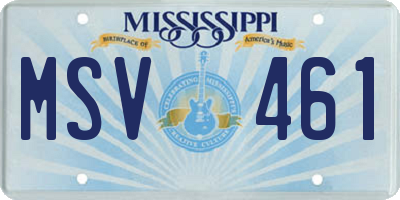 MS license plate MSV461
