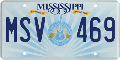 MS license plate MSV469