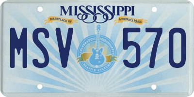 MS license plate MSV570