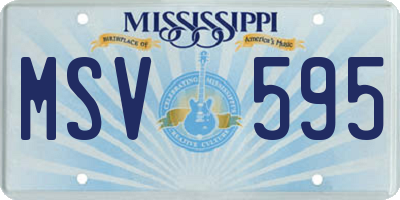 MS license plate MSV595