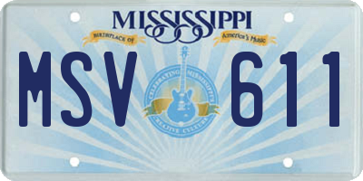 MS license plate MSV611