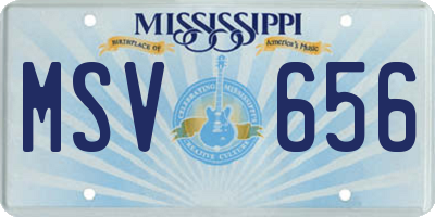 MS license plate MSV656