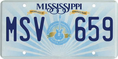 MS license plate MSV659