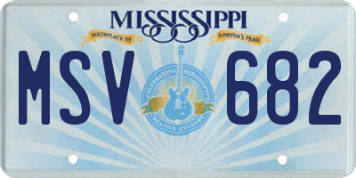 MS license plate MSV682