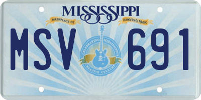 MS license plate MSV691