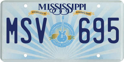 MS license plate MSV695