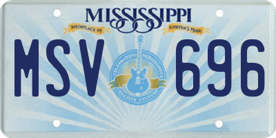 MS license plate MSV696