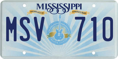 MS license plate MSV710