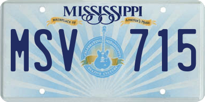 MS license plate MSV715