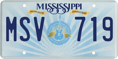 MS license plate MSV719