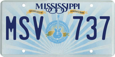 MS license plate MSV737